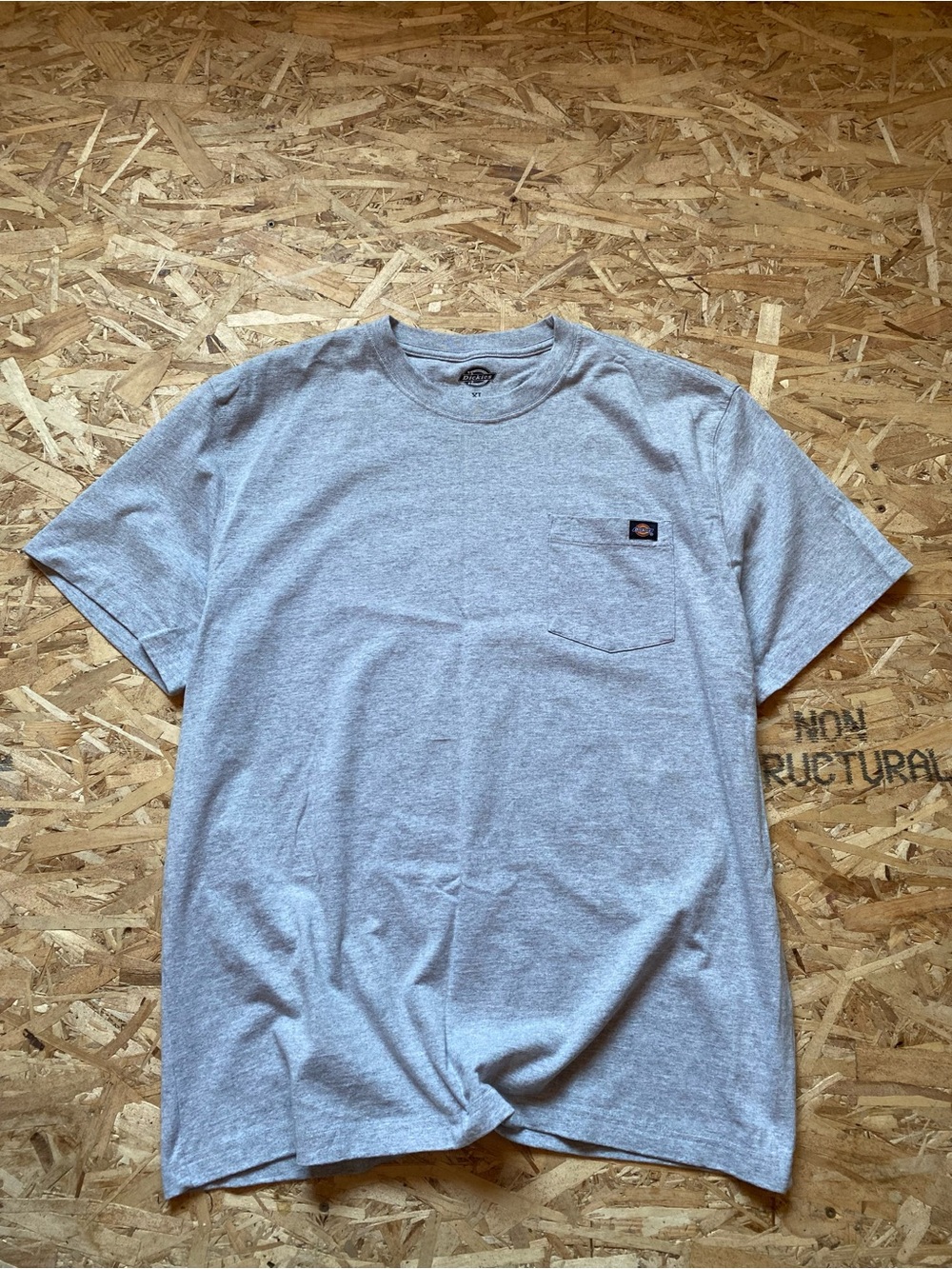 Dickies Men's Heather Gray Pocket Crew Neck T-Shirt